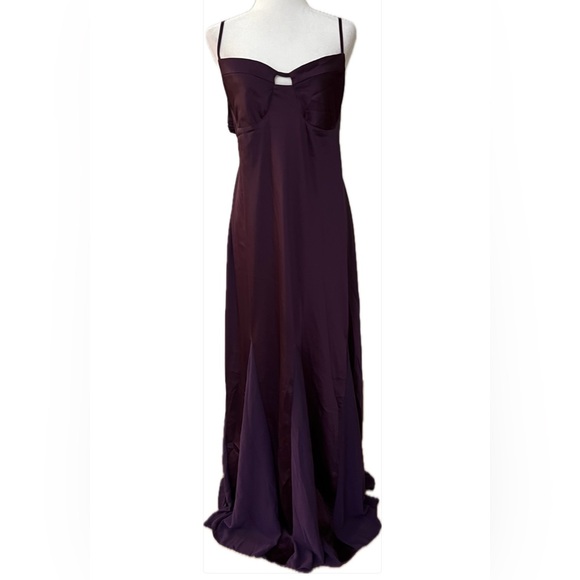 Peppermayo Eggplant Satin Maxi Dress – Tag 4XL (Fits US 16) - Picture 1 of 10